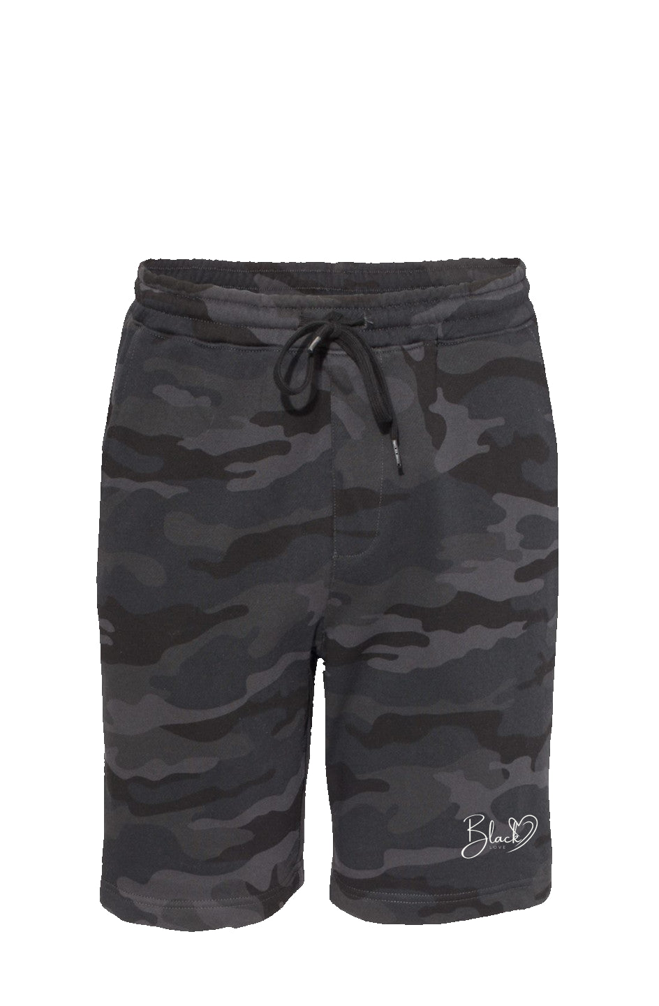 Black Love Camo Shorts