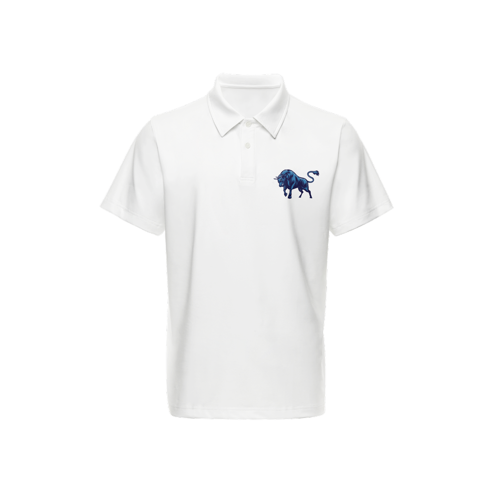 Blue Bull All White Polo