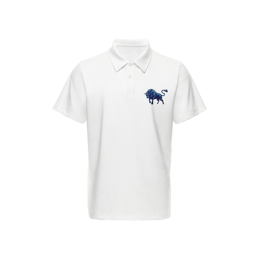 Blue Bull All White Polo